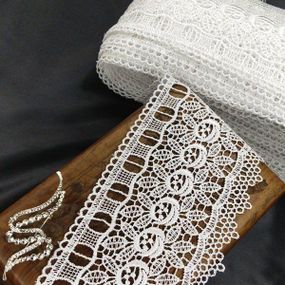 (1 метр) Кружево макраме  10см Цвет - Белый (09М-Y10093-1)