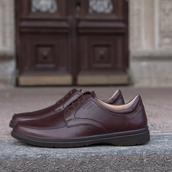 Прошите чоловіче взуття Ikos коричневого кольору 39 розмір | Зображення 3