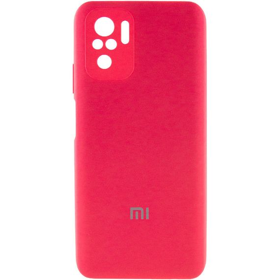 Чехол Silicone Cover Full Camera (AA) для Xiaomi Redmi Note 10 / Note 10s Full camera, Рожевий/Barbie pink