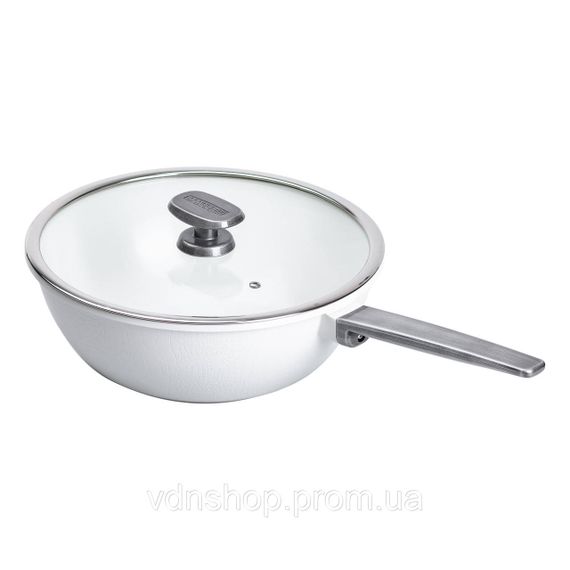 Алюминиевая сковорода 5.6 л с керамическим антипригарным покрытием Ø 30 см Белая MGC HP-4-460W | Зображення 4