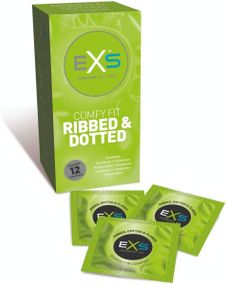 Презервативи EXS Ribbed & Dotted 12 Pack