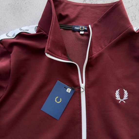 Костюм Fred Perry лампас бордовий з чорним + 2 пари шкарпеток у подарунок | Зображення 2