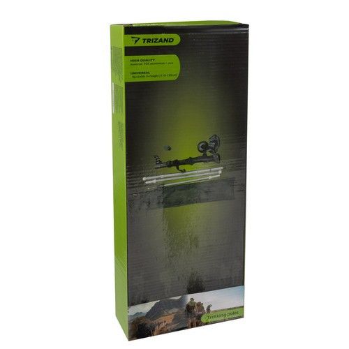 2 складні трекінгові палиці для скандинавської ходьби з чохлом, регульовані, алюмінієві, чорні | Зображення 9