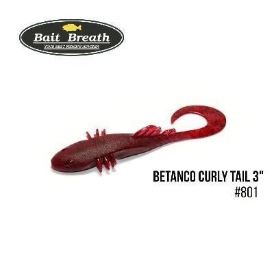 Приманка Bait Breath BeTanCo Curly Tail 3" (6 шт.) (S801 Red／Seed)