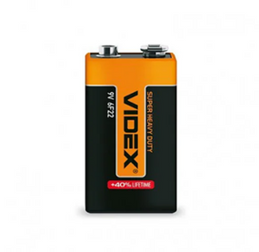 Батарейка сольова 9V/6F22 (пл-1шт) Videx