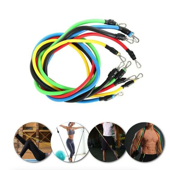 Фітнес еспандер гумовий, Еспандер гумовий вправи, Спортивна гумка для тренувань | Зображення 7