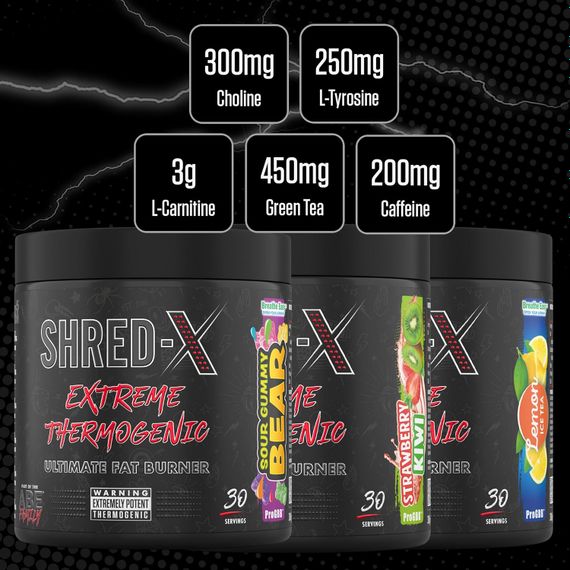 Жиросжигатель Applied Nutrition Shred X Fat Burner (300g - 30 Servings) (Sour Gummy Bear) | Зображення 2