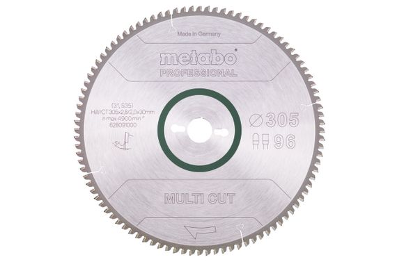 Диск пильний Metabo "multi cut - professional" 305x30 Z96 FZ/TZ 5°neg. (628091000)