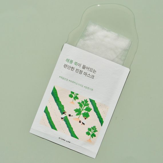 Успокаивающая тканевая маска ROUND LAB Mugwort Calming Mask Sheet (25 ml) | Зображення 1