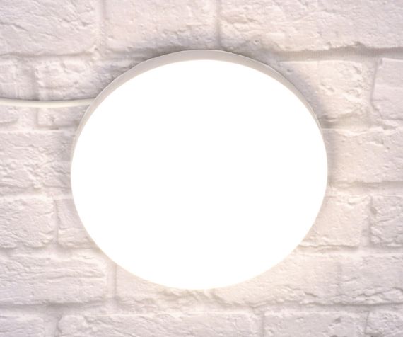 Сучасний круглий світильник стельовий LED для кімнати кухні ванної 25161 Білий 3х17х17 см. | Зображення 2