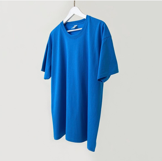 Мужская футболка классическая с коротким рукавом OW0001 цвет синий размер S