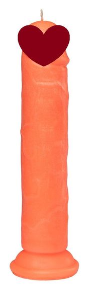 Свічка LOVE FLAME - Dildo Roma ORANGE Fluor, CPS03-ORANGE sexstyle