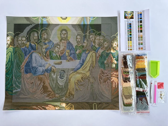 Алмазна мозаїка Ікона Таємна вечеря 40х50 см ColorArt  SP029 | Зображення 1