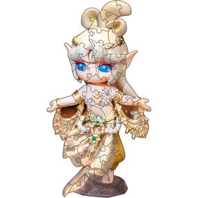 Фігурний пазл з дерева "Сурі" PZ016-A4C-AC 75-125 деталей, розмір А4, картонна коробка