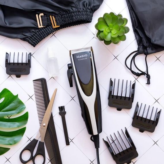 Професійна дротова машинка Magio MG-184 для стриження волосся з накидкою і насадками | Зображення 8