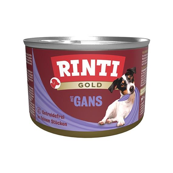 Вологий корм для собак з гусятиною Rinti Gold Mit Gans, 185 гр