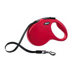 Рулетка Flexi New Classic M, лента 5 м, красный