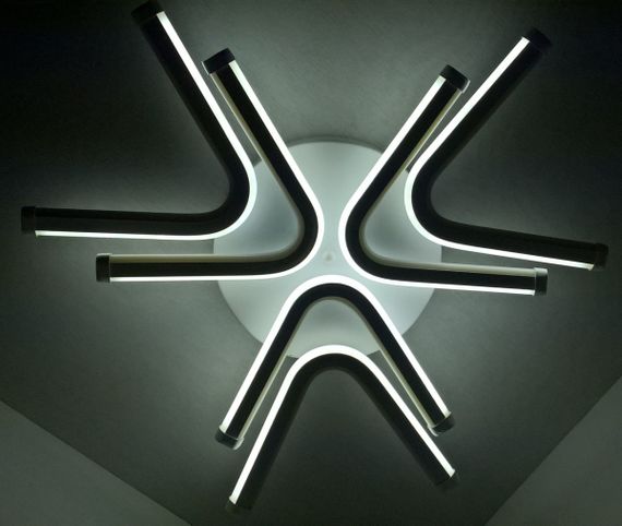 Люстра світлодіодна стельова LED світильник для квартири на стелю лед 25100 Білий 7х61х61 см. | Зображення 1