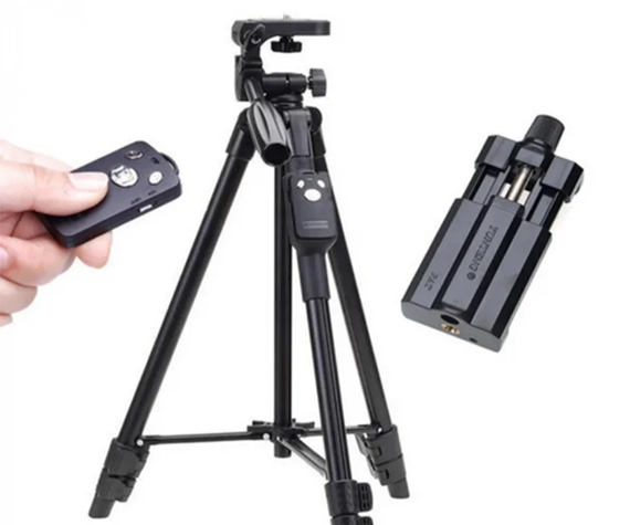 Штатив-трипод универсальный tripod 3388-BT регулируемый по высоте, с bluetooth-пультом  (4418_5841) | Зображення 1