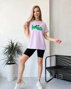 Футболка для жінок колір бузковий FI_007526