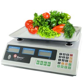 Ваги торгові електронні до 50кг, Domotec MS 228 / Акумуляторні електроваги з лічильником ціни
