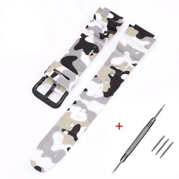 Ремінець для Годинник C2asio G-Shock AQ-S800/AE-1200 Camo White BK