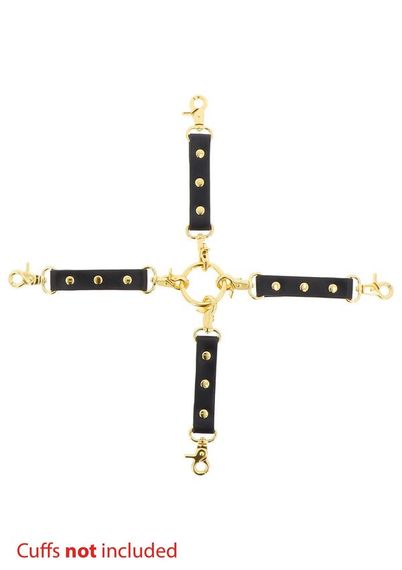 Фіксатор хрестовина з карабінами та кільцем Taboom Wild Roses Hogtie прикрашений декоративними трояндами sexstyle | Зображення 3