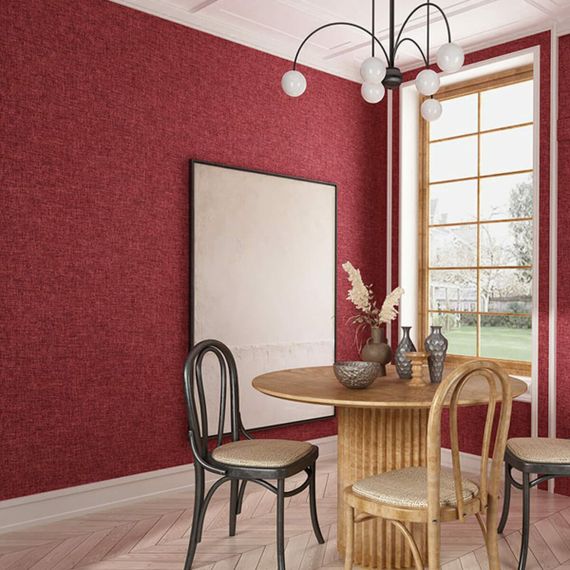 Лляні теплі шпалери на самоклейці 2800х650х2мм Бардо меланж (D) SW-00001492 | Зображення 6