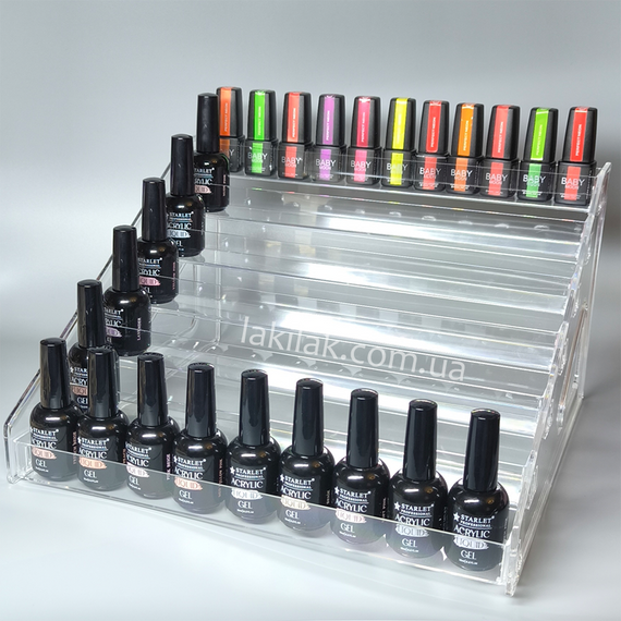 Полиця для гель-лаків 7 ступенів прозора (big)