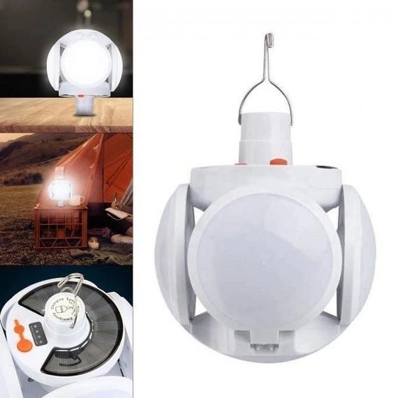 Ліхтар Лампа для кемпінгу акумуляторна BL-2029 + SOLAR на сонячній батареї кемпінговий складаний ліхтар | Зображення 8