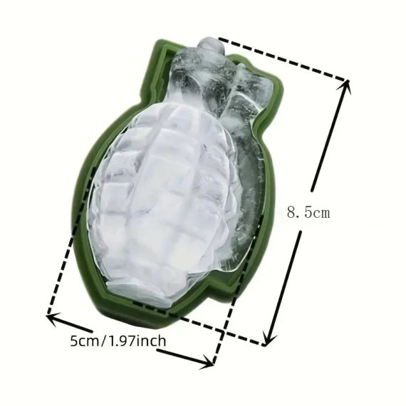 Форма для кубиків льоду 3D Grenade Design, форма для віскі лимонка | Зображення 1