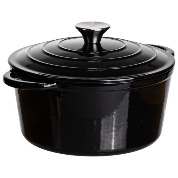 Каструля чавунна емальована 4 л, чорний Yiwu HP-FLG-1 BLACK | Зображення 5