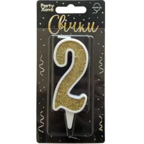 Свічка-цифра 2 Party Хата 1502-5801 Золотий shop (4823118903683)