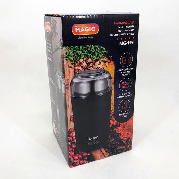Універсальна електро кавомолка MAGIO MG-193, Роторна кавомолка ножова з напругою 220V VO-65 | Зображення 3