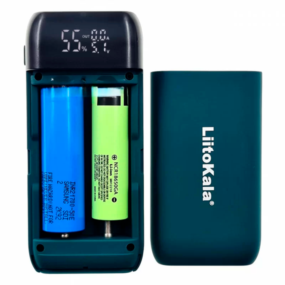 Універсальна зарядка для акумуляторів і POWER BANK LiitoKala Lii-MP2 АКБ 2x18650/ 21700 | Зображення 1