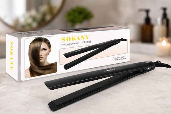 Выпрямитель для волос Sokany HS-950B / Плойка для волос керамика / Выравниватель для волос | Зображення 3