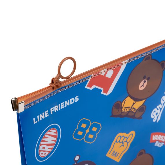 Папка-конверт на блискавці A4 YES Line Friends 492091 24х32х2.5 см | Зображення 1