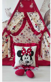 Вигвам Mickey Mouse  Полный комплект ! ( коврик стеганный+подушки) НОВИНКА 2024 ! | Зображення 6