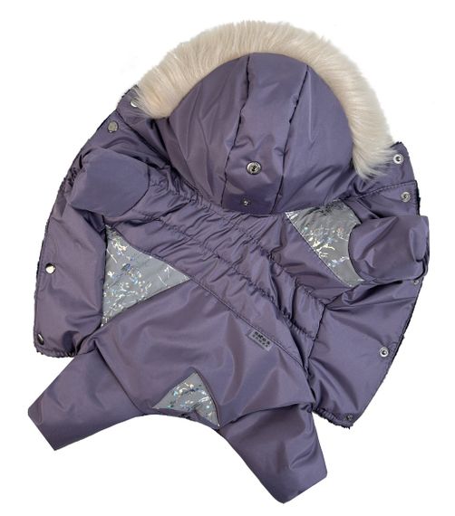 Зимовий комбінезон для дівчаток хутро фіолет AD-33 | Зображення 3