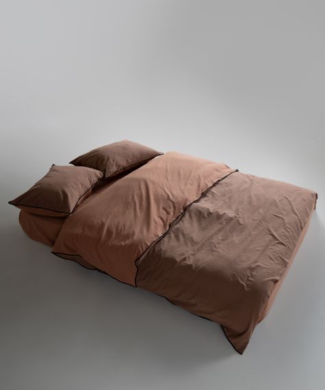 Постільна білизна Limasso Stonewashed Essualte 200 х 220 см Commenser - Woodsmoke