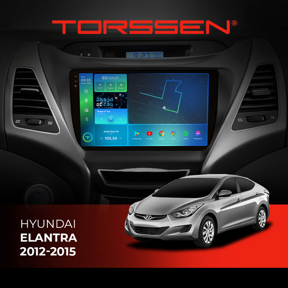 Штатна магнітола Torssen 2K Hyundai Elantra 2012-2015 F96128 4G Carplay DSP