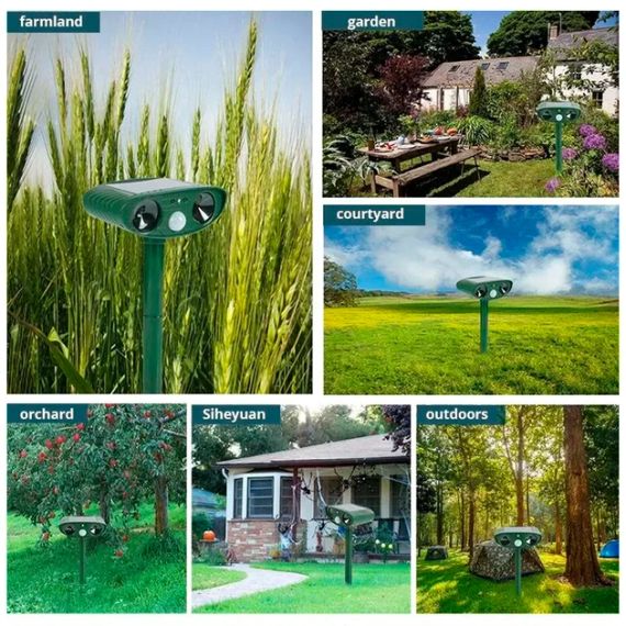 Ультразвуковой отпугиватель BauTech животных от солнечной панели Зеленый | Зображення 7