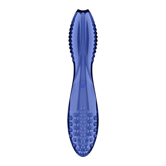 Двухсторонний стеклянный дилдо Satisfyer Dazzling Crystal 2 Transparent, Синий | Зображення 2