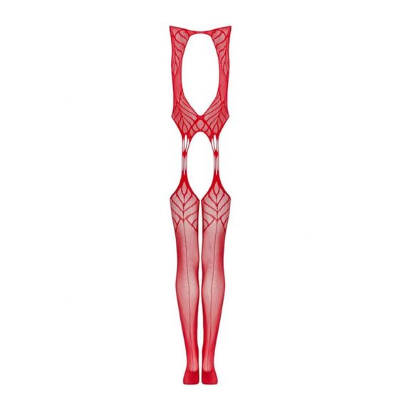 Бодистокинг с открытым доступом с узором Obsessive N122 красный, S/M/L sexstyle | Зображення 5
