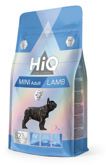 Корм HiQ Mini Adult Lamb сухой с ягнятиной для взрослых собак малых пород 7 кг