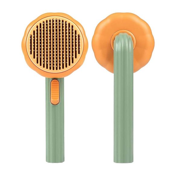 Щетка для вычесывания шерсти кошек и собак, Pet Tails Brush W26 / Расческа для животных с кнопкой | Зображення 3