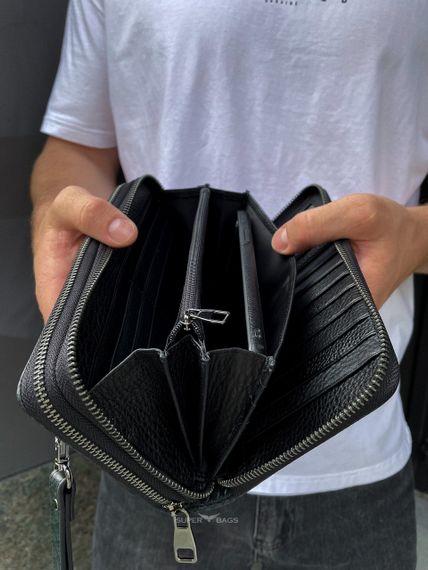 Клатч на дві блискавки з фактурною натуральною шкірою MC-086-5902С | Зображення 3