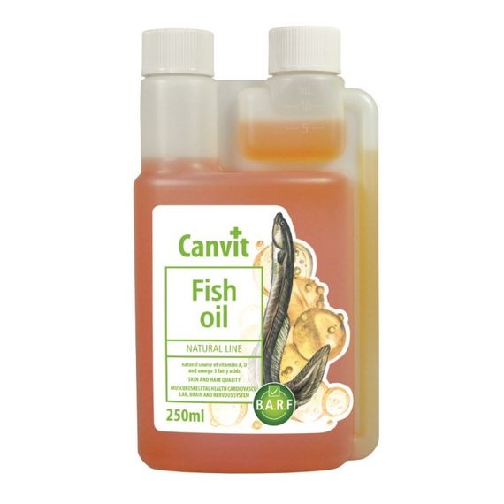 Canvit Fish Oil масло угря для здоровья кожи и шерсти у собак всех возрастов, 250 мл