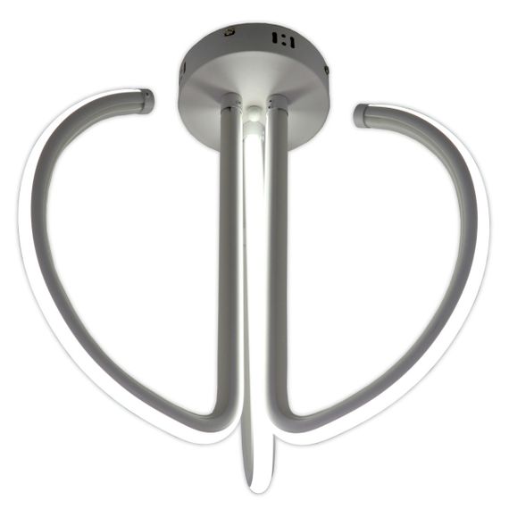 Люстра світлодіодна стельова LED світильник для квартири на стелю лед 25571 Білий 40х38х38 см. | Зображення 1