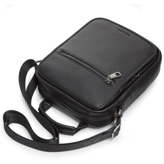 Чоловіча сумка шкіряна Tiding Bag TD-2288 чорна | Зображення 3